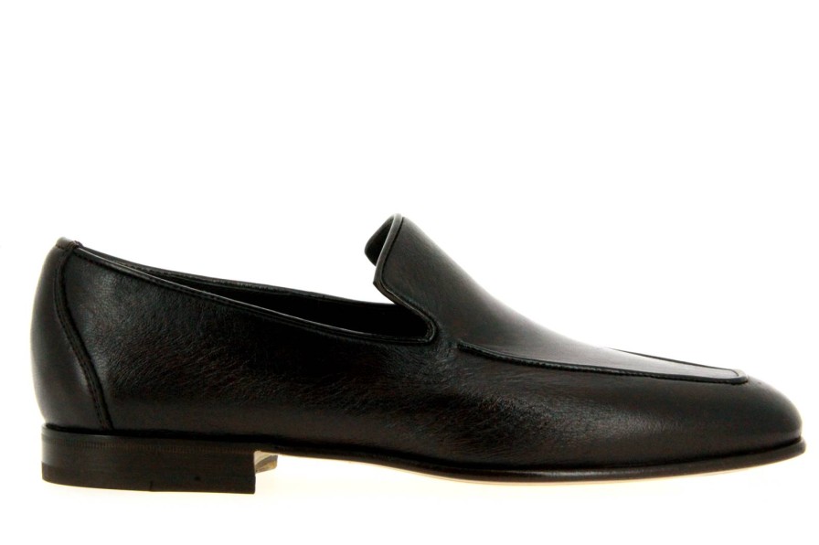 Men scarpa rossa Loafers | Santoni Slipper Leahter Dark Brown