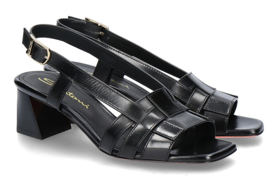 Women scarpa rossa Sandals | Santoni Sandale Venere- Schwarz