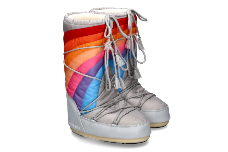 Women scarpa rossa Boots | Moon Boot Snow Boots Icon Rainbow Glacier Blue Red