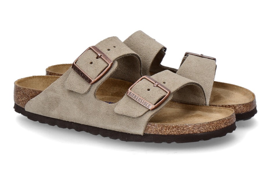 Women scarpa rossa Mules | Birkenstock Mules Schmal Arizona Taupe