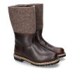 Men scarpa rossa Boots | Meindl Herren-Boots Mit Lammfellfutter Filzmoos- Dunkelbraun