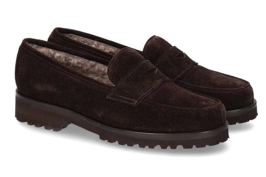 Women scarpa rossa Moccasins | Unutzer Slipper Lined Velour Tdm Moro