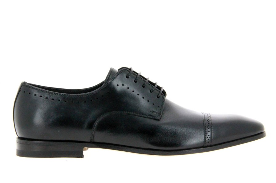 Men scarpa rossa Oxfords | Santoni Lace-Up Leather Black