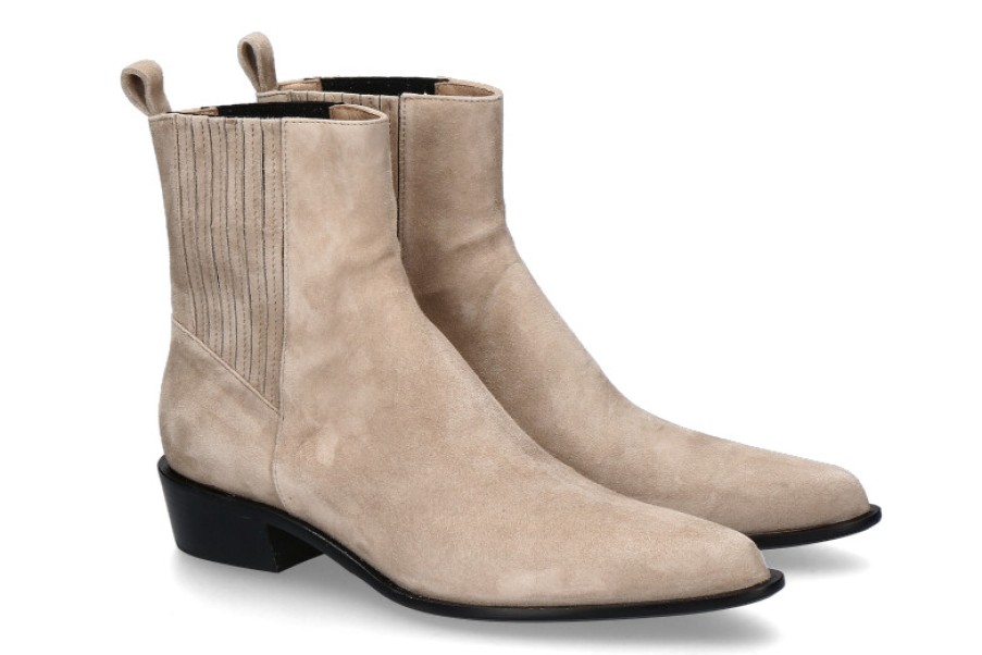 Women scarpa rossa Ankle Boots | Pomme D'Or Stiefelette Kate Camoscio- Desert Beige