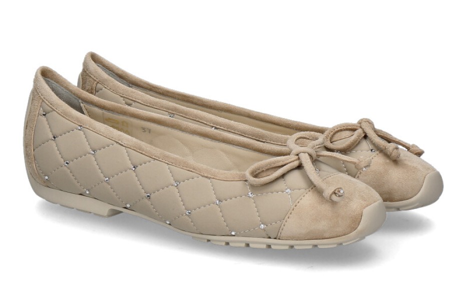 Women scarpa rossa Ballet Flats | Mania Ballerina Camoscio Mango 245- Beige