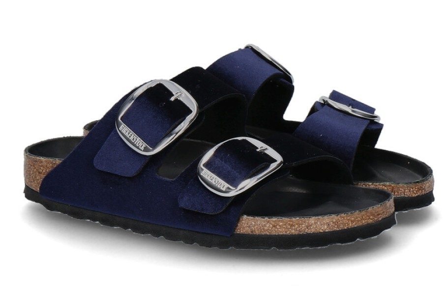 Women scarpa rossa House Slippers | Birkenstock Mules Arizona Big Buckle Rivet Logo Midnight