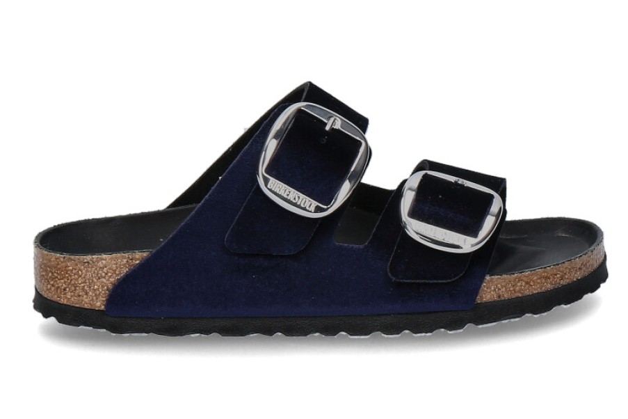 Women scarpa rossa House Slippers | Birkenstock Mules Arizona Big Buckle Rivet Logo Midnight