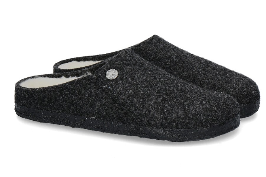 Men scarpa rossa House Slippers | Birkenstock Herren-Hausschuh Zermatt Normal- Antracite