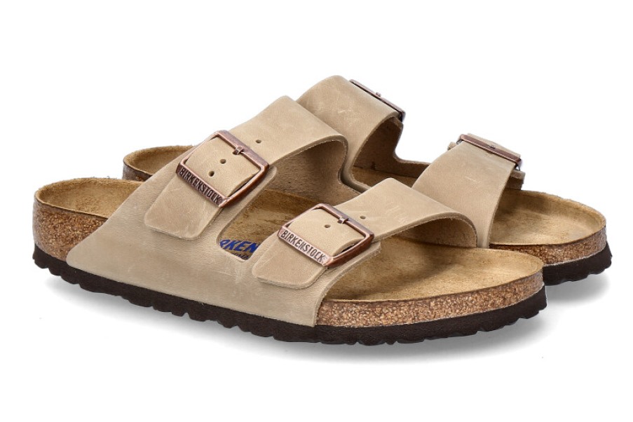 Men scarpa rossa House Slippers | Birkenstock Pantolette Arizona Bs Normal Tabacco Brown