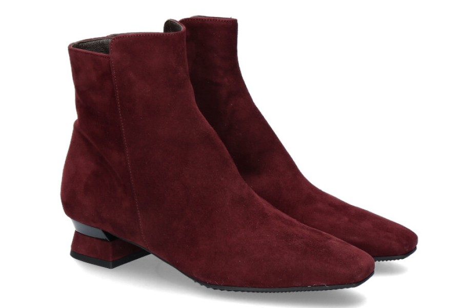 Women scarpa rossa Ankle Boots | Brunate Stiefelette Biba Camoscio- Bordo