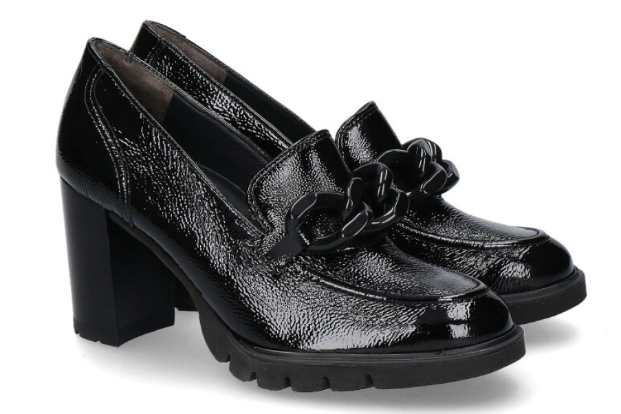 Women scarpa rossa Loafers | Paul Green Loafer Knautschlack Black