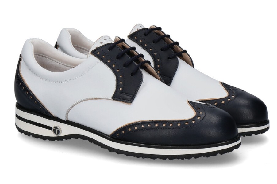 Women scarpa rossa Lace-Up | Tee Golf Golf Shoe For Women Sally Blu Bianco