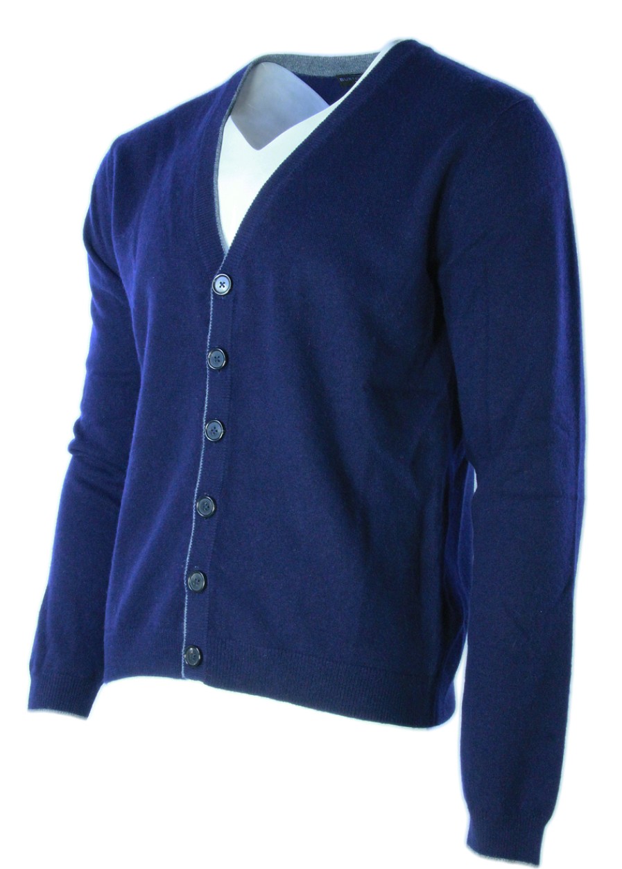 Men scarpa rossa Sweaters | Buxton Street Cardigan Cashmere Midnight