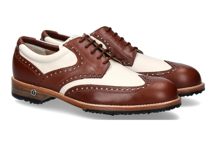 Men scarpa rossa Golf Shoes | Tee Golf Shoes Men'S - Golf Shoe Tommy Brandy Beige