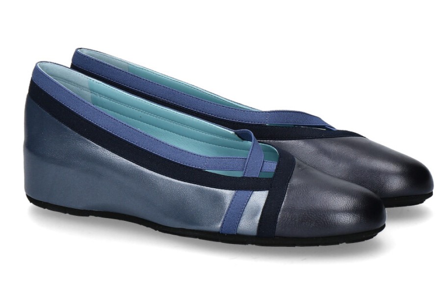 Women scarpa rossa Ballet Flats | Thierry Rabotin Keilballerina Alena Taffettas- Blau