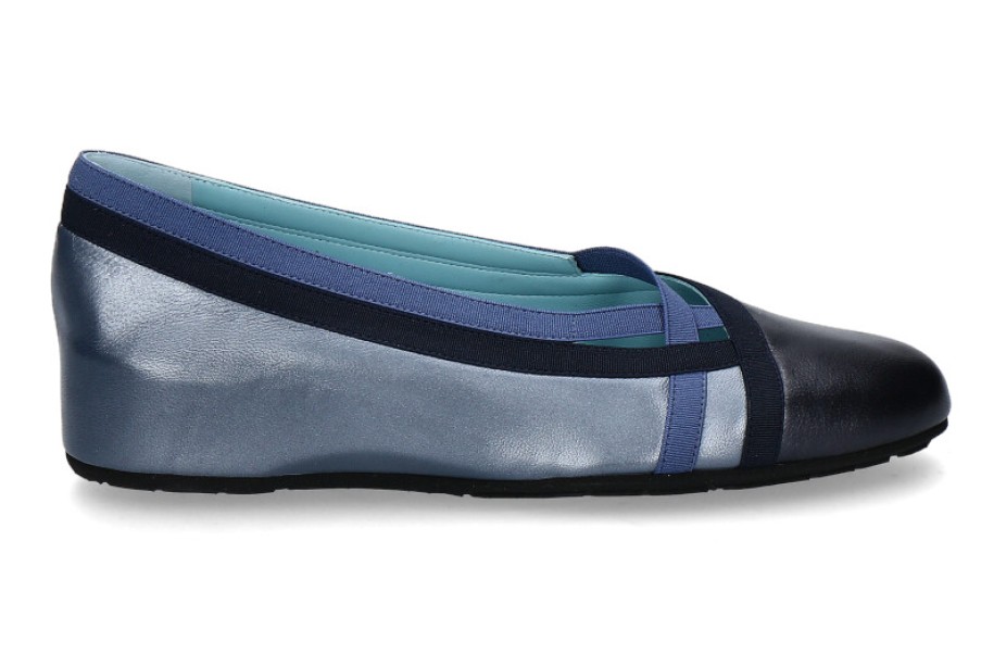 Women scarpa rossa Ballet Flats | Thierry Rabotin Keilballerina Alena Taffettas- Blau