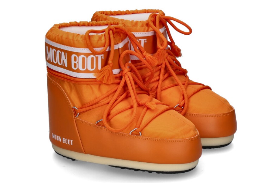 Women scarpa rossa Warm Lining | Moon Boot Snowboot Icon Low Nylon- Sunny Orange