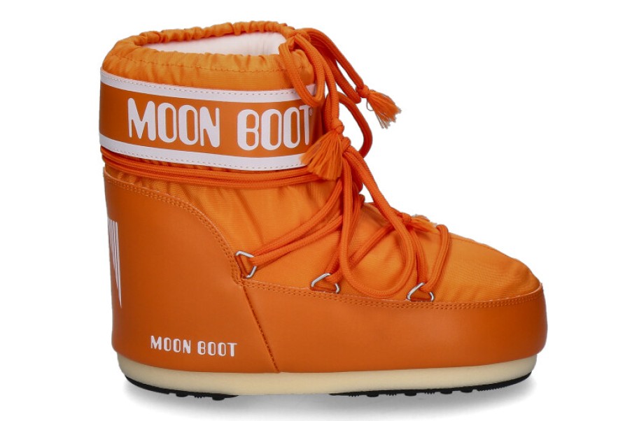 Women scarpa rossa Warm Lining | Moon Boot Snowboot Icon Low Nylon- Sunny Orange