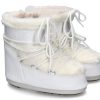 Women scarpa rossa Fur Boots | Moon Boot Model Icon Low Faux Fur Optical White