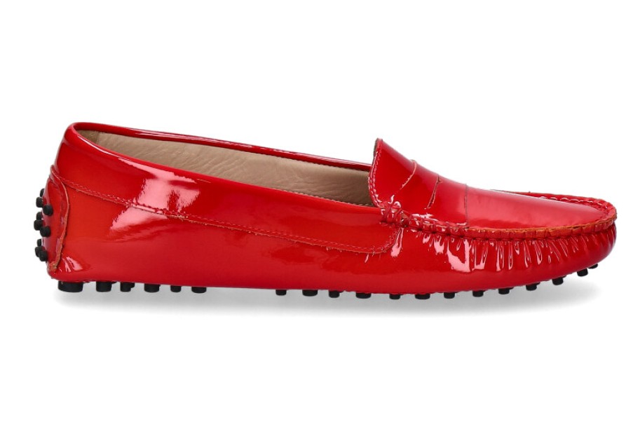 Women scarpa rossa Moccasins | Scarparossa Slipper Gomera Vernice 0639 Rosso