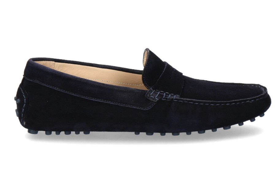 Men scarpa rossa Moccasins | Scarparossa Men'S Moccasins Gomera Dark Blue