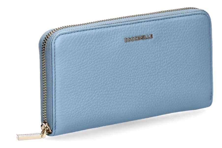 Women scarpa rossa Wallets | Coccinelle Wallet Metallic Soft Aquarelle Blue