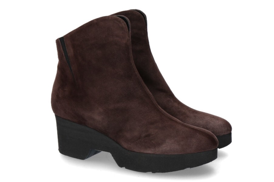 Women scarpa rossa Wedges | Thierry Rabotin Ankle Boots Lelia Camoscio Moro