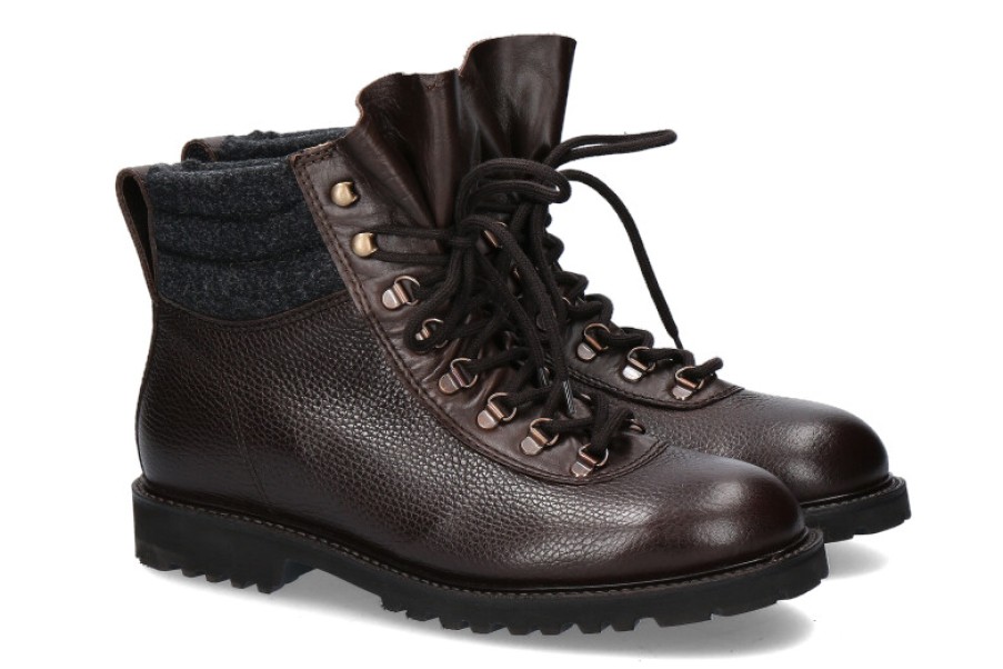 Men scarpa rossa Warm Lining | Ludwig Reiter Lace-Up Ankle Boots Lined Gebrigsjager Country Mocca