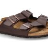 Men scarpa rossa Sandals | Birkenstock Mules Arizona Schmal Birko-Flor Braun