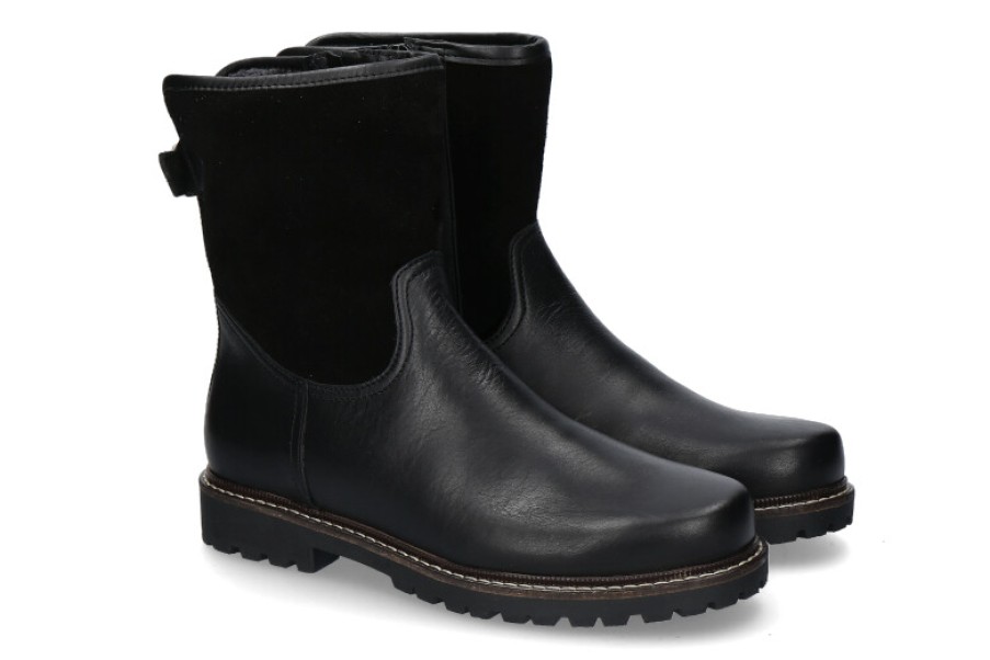 Men scarpa rossa Boots | Dirndl + Bua Ankle Boots Lined Paniolo Velour Schwarz