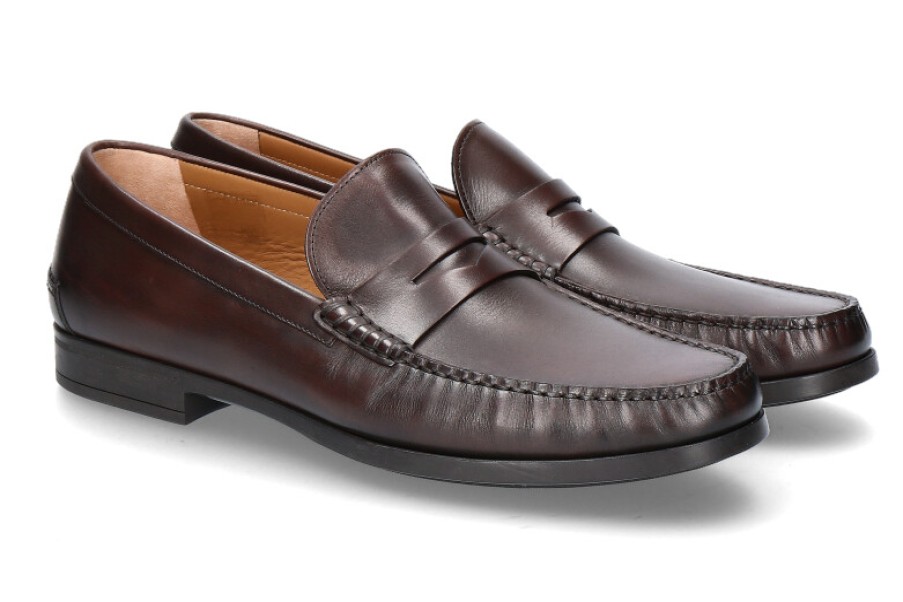 Men scarpa rossa Moccasins | Hugo Boss Moccasin Riviera Brown