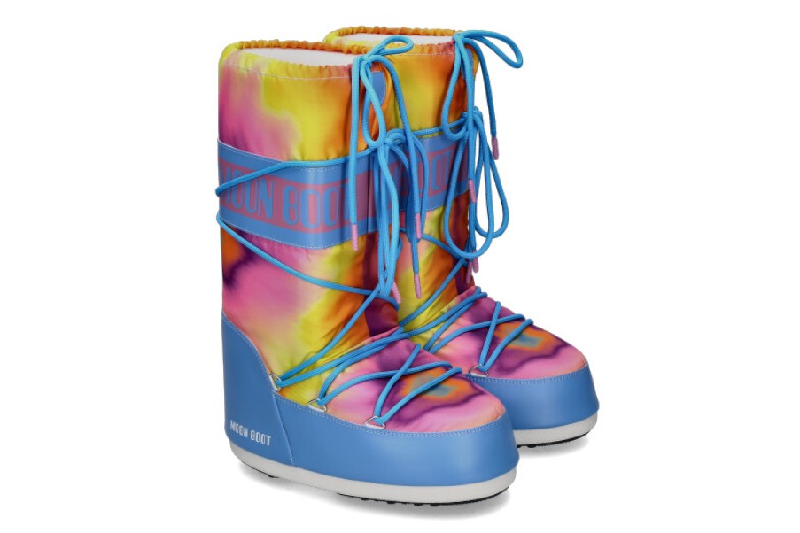 Women scarpa rossa Boots | Moon Boot Snowboot Icon Tie Dye 001- Alaskan Blue