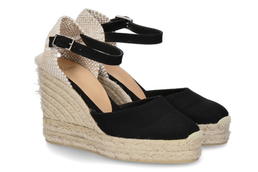 Women scarpa rossa Espadrilles | Castaner Wedge Sandals Carol Negro