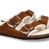 Women scarpa rossa House Slippers | Birkenstock Mules Arizona Fell Schmal Suede Mink