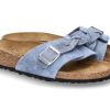 Women scarpa rossa Mules | Birkenstock Pantolette Oita Schmal Braided- Elemental Blau