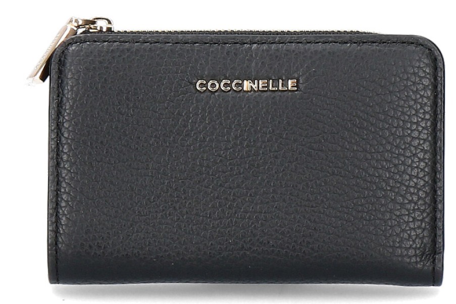 Women scarpa rossa Wallets | Coccinelle Wallet Leder Metallic Soft Noir