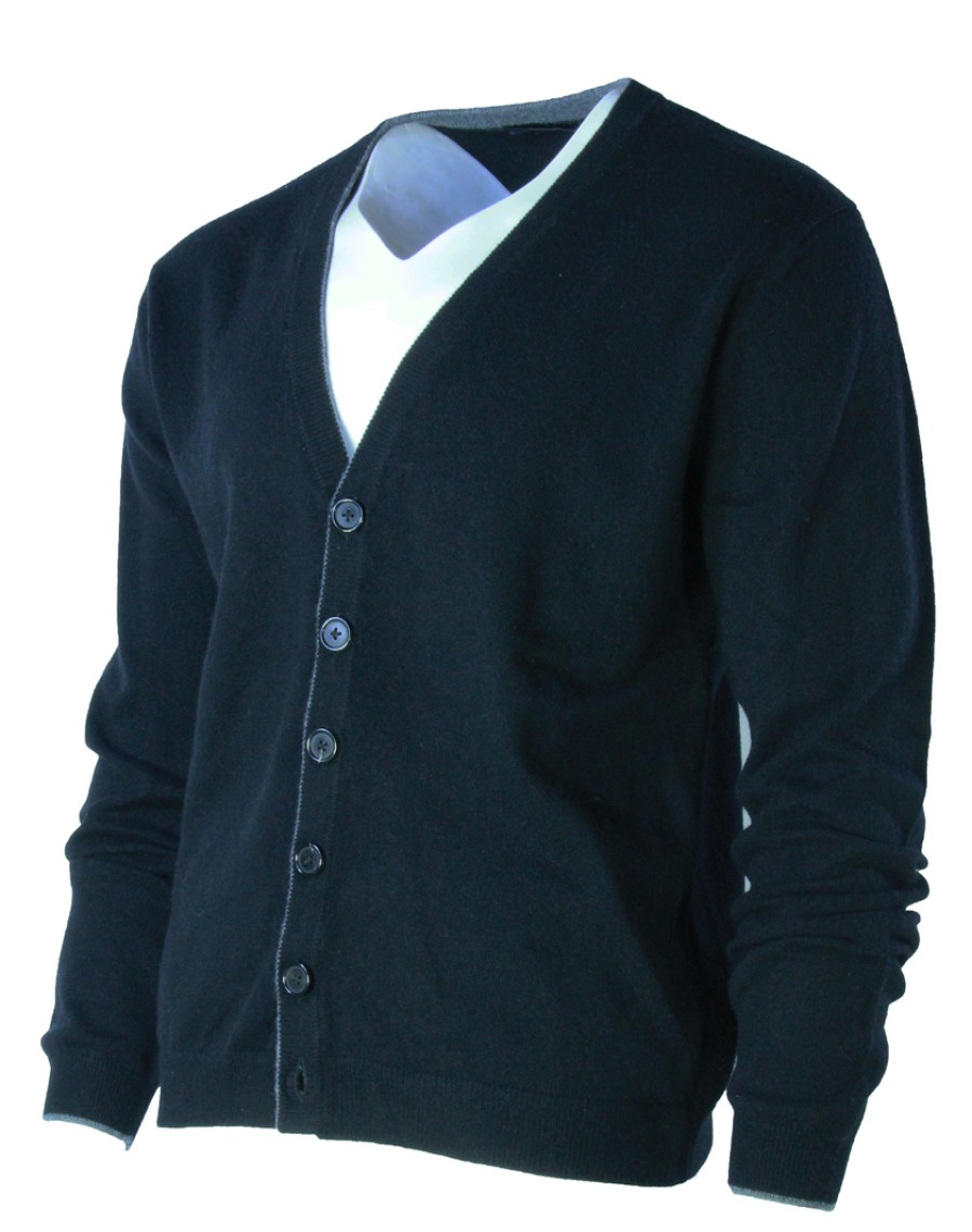 Men scarpa rossa Sweaters | Buxton Street Cardigan Cashmere Black