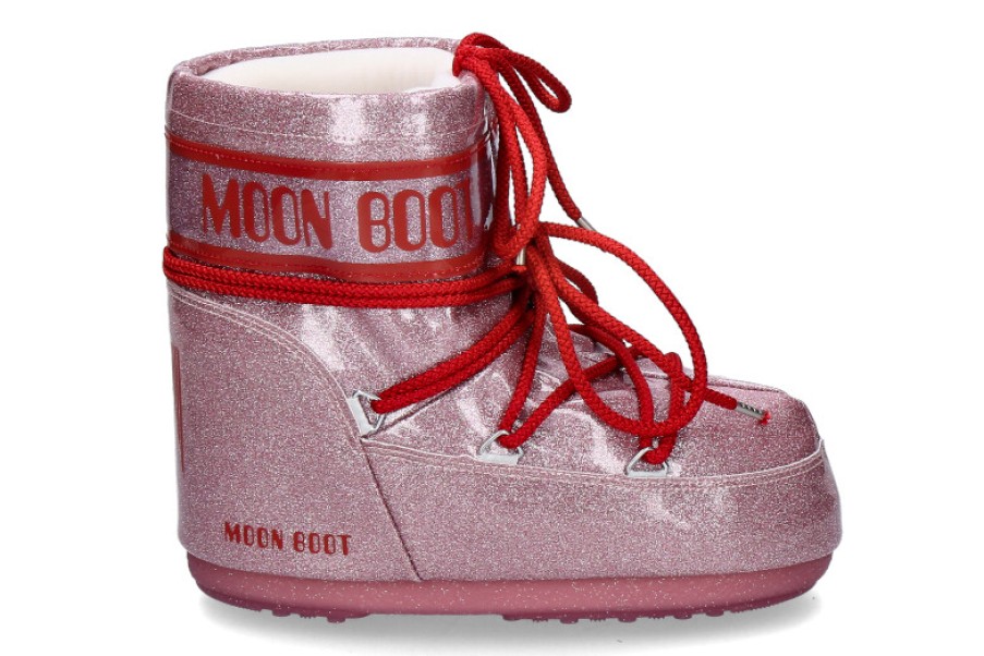 Women scarpa rossa Boots | Moon Boot Snowboot Icon Low Glitter- Pink