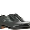 Men scarpa rossa Oxfords | Santoni Lace-Up Leather Black Dn01