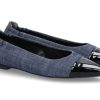 Women scarpa rossa Ballet Flats | Kennel & Schmenger Ballerina Greta Softlack/Denim- Schwarz/ Indigo Blau