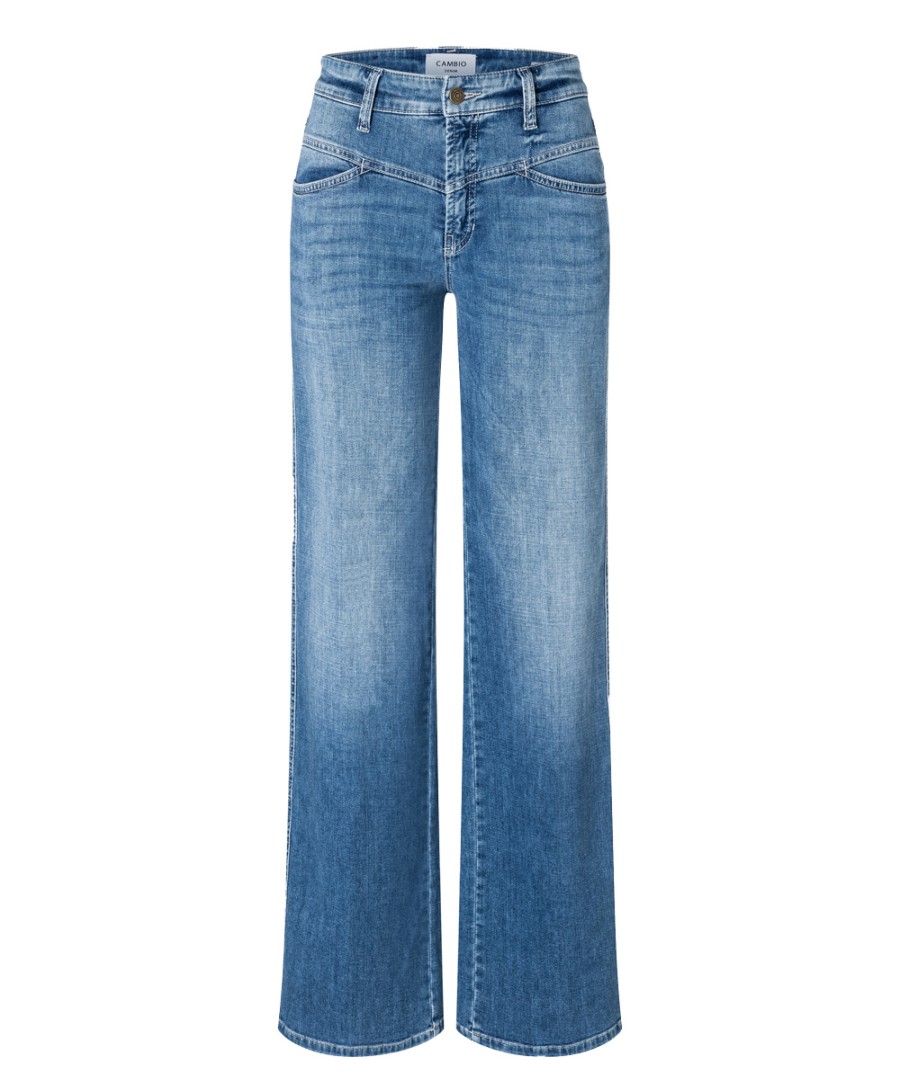 Women scarpa rossa Jeans | Cambio Aimee Seam Medium Summer Wash