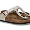 Women scarpa rossa Sandals | Birkenstock Mules Gizeh Pearl White Normal