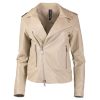 Women scarpa rossa Jacket'S | Barron Turner Biker Jacket Boney Dough Nappa Lavata