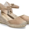 Women scarpa rossa Sandals | Vidorreta Wedge Sandals Serraje Arena Clavel Natural