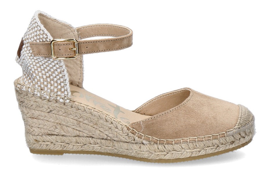 Women scarpa rossa Sandals | Vidorreta Wedge Sandals Serraje Arena Clavel Natural