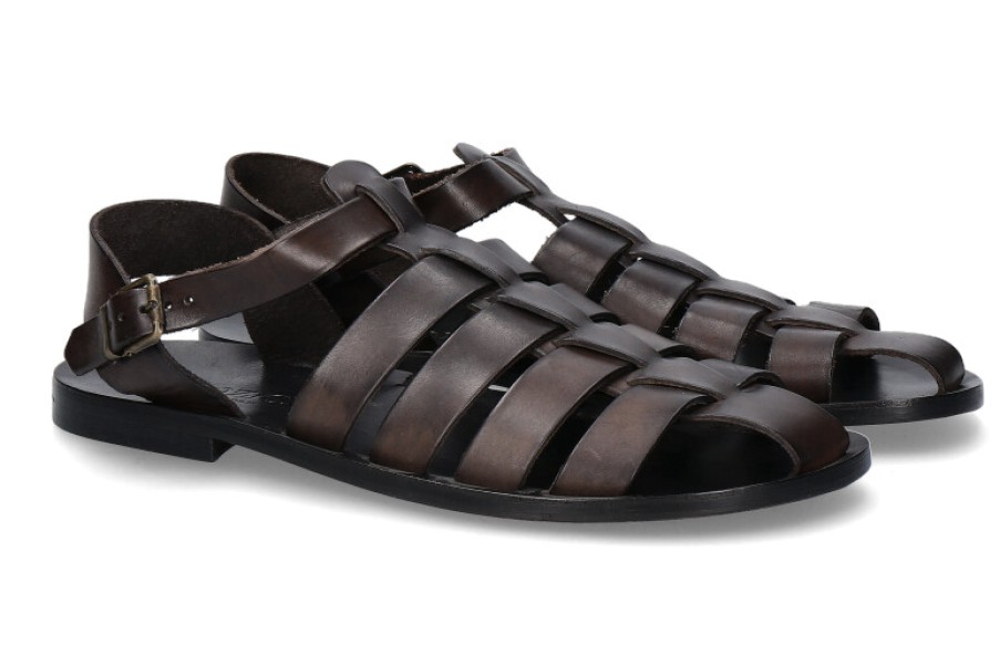 Men scarpa rossa Sandals | Emozioni Gladiator Sandals Black