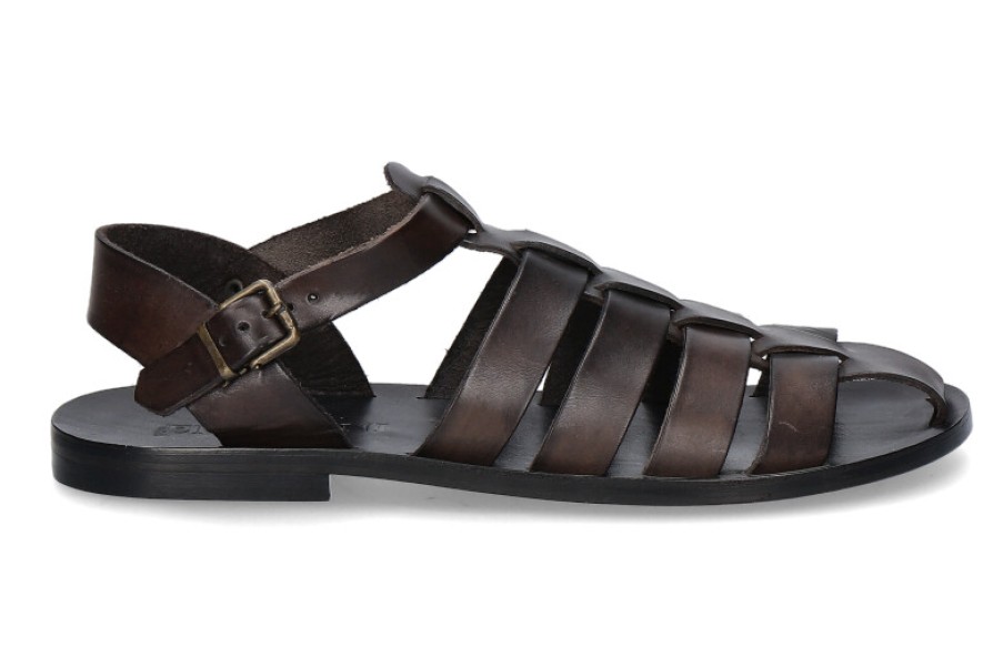 Men scarpa rossa Sandals | Emozioni Gladiator Sandals Black