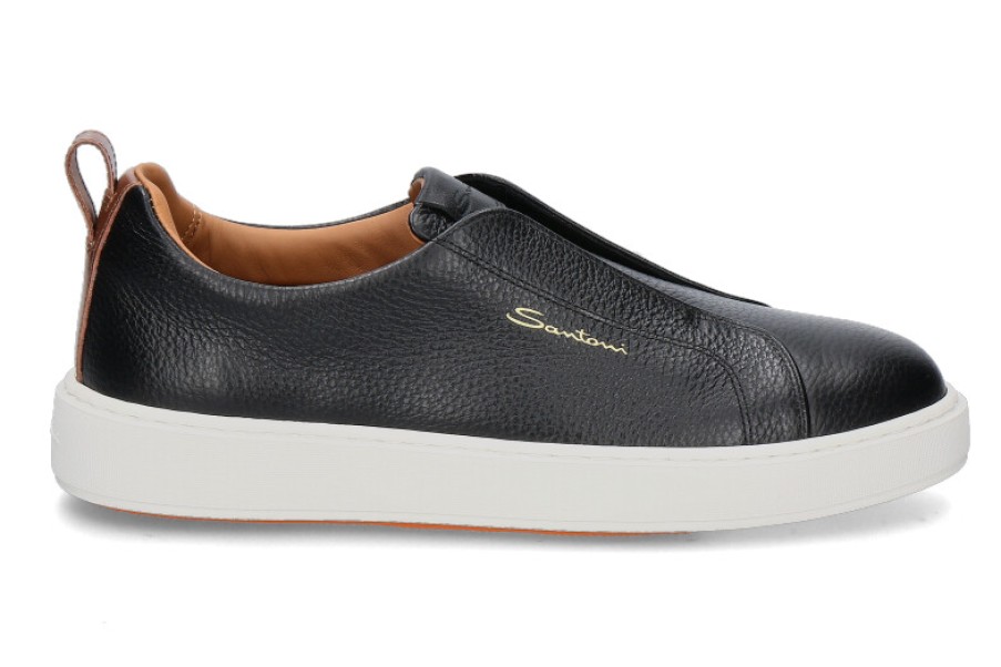 Men scarpa rossa Sneakers | Santoni Herren-Sneaker Cleanic Soft- Schwarz