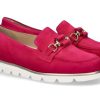 Women scarpa rossa Flats | Hassia Slipper Pisa Weite G Samtziege- Pink