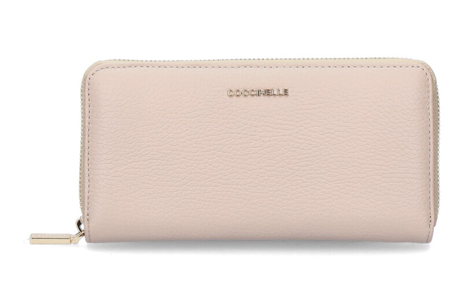 Women scarpa rossa Wallets | Coccinelle Wallet Mettalic Soft - Powder Pink